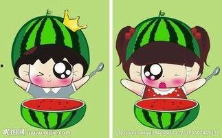 吃瓜男孩简笔画,一幅简笔画勾勒出的童真世界